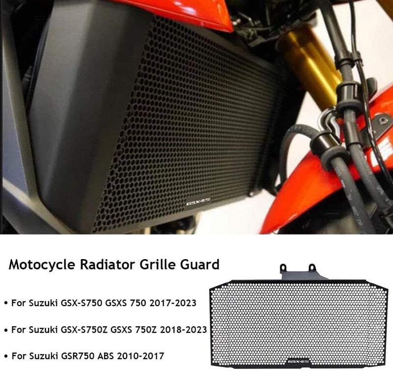 FREAXLL GSX-S 750 2023 Motorcycle Radiator Grille Guard Protective Cover for SUZUKI GSXS750 GSXS 750Z 2017-2023 GSR750/ABS 2010-2017-Black - Image 2